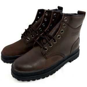LEHIGH Leather Work Boots Moc Steel Toe Safety Brown Size 7 1/2 M